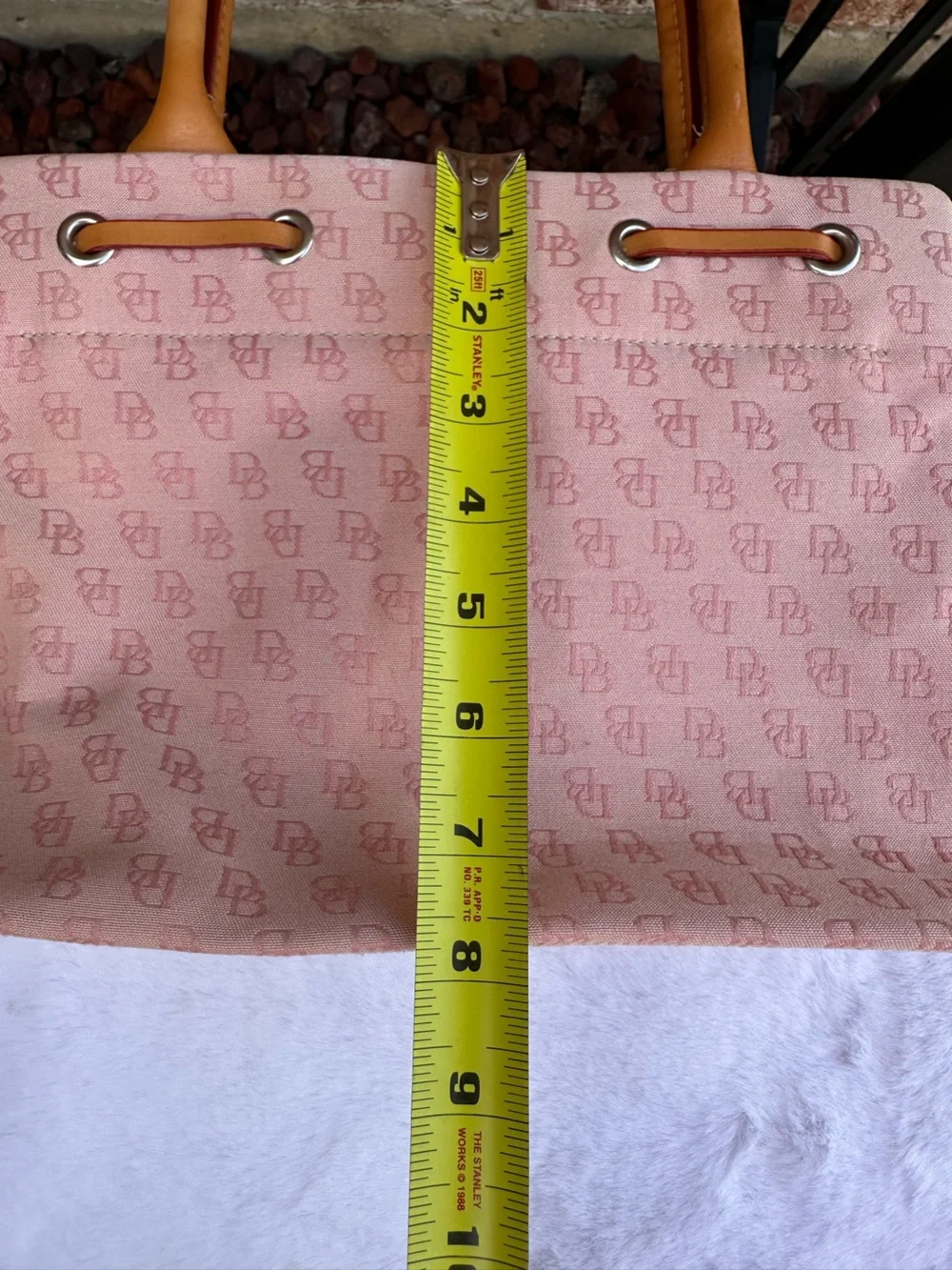 Dooney & Bourke Pink Signature Logo Tassel Tote Bag - Picture 9 of 16